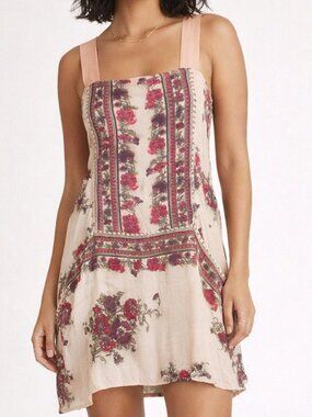 Free People Floral Pinafore Dress | Size Small